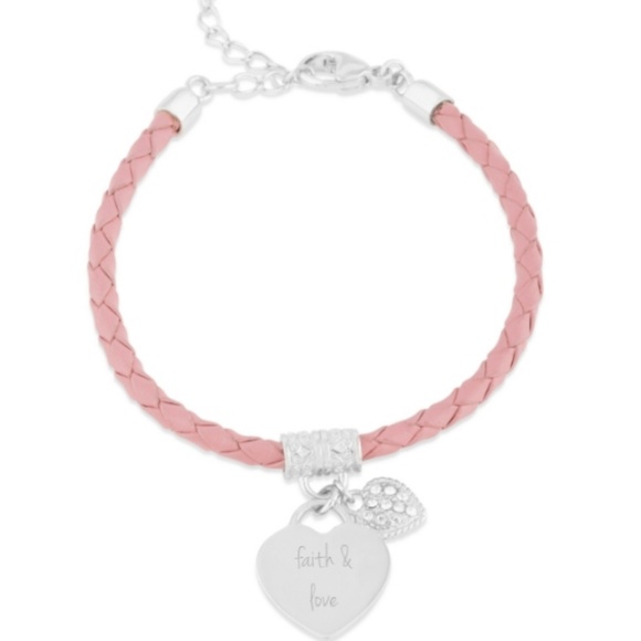 Things Remembered Other - Girls Leather & Sterling Silver Heart Bracelet